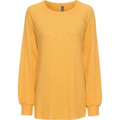 Shirt oversize bonprix żółty. Żółte koszulki damskie bonprix, bez wzorów, bez kołnierzyka, bez rękawów. Za 79,99 zł.