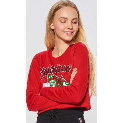 Świąteczna bluza - Czerwony. Czerwone bluzy damskie marki Cropp, l. Za 49,99 zł.