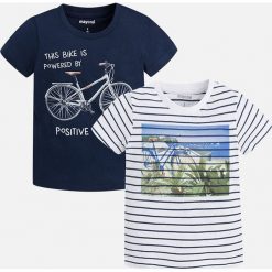 Mayoral - T-shirt dziecięcy 92-134 cm (2-pack). Szare t-shirty chłopięce marki Mayoral, z nadrukiem, z bawełny, z okrągłym kołnierzem. Za 89,90 zł.