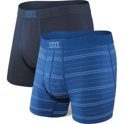 SAXX Bokserki męskie ULTRA BOXER BRIEF FLY 2PK granatowo-summit stripe 2 szt (rozmiar XL). Niebieskie slipy męskie termoaktywne Saxx, xl, bez wzorów. W wyprzedaży za 179,00 zł.