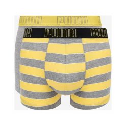 Puma 2-pack Bokserki Żółty Szary. Szare bokserki męskie Puma, bez wzorów, z elastanu. Za 85,95 zł.