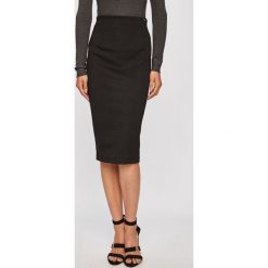 Guess Jeans - Spódnica. Szare spódniczki damskie s, z aplikacjami, z elastanu, biznesowe, z podwyższonym stanem, midi, ołówkowe. W wyprzedaży za 259,90 zł.