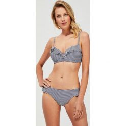 Góra od bikini push-up w paski. Niebieskie stroje kąpielowe damskie Moodo, l, w paski, z elastanu. Za 49,99 zł.