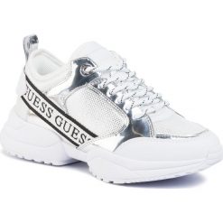Sneakersy GUESS - Breeta FL5BRE FAM12 SILVER. Białe półbuty damskie Guess, ze skóry ekologicznej. Za 549,00 zł.