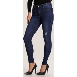 Granatowe Jeansy Skinny Nymlea. Niebieskie jeansy damskie Renee. Za 99,99 zł.