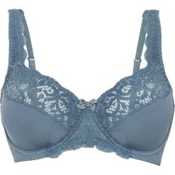 Biustonosz minimizer na fiszbinach bonprix niebieski dymny. Niebieskie biustonosze bonprix, bez wzorów, z koronki. Za 59,99 zł.