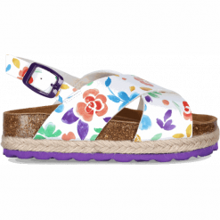 PAEZ sandały dziewczęce Bio cross flowery 31 białe. Białe sandały dziewczęce Paez, na klamry. Za 238,00 zł.