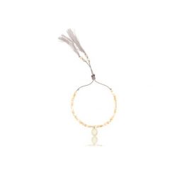 Bransoletka Shell. Brązowe bransoletki damskie Aleksandra puchacz jewellery, z jedwabiu, z bursztynem, srebrne. Za 169,10 zł.