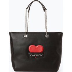 Valentino - Damska torba shopper, czarny. Czarne torby damskie na zakupy Valentino, bez wzorów, ze skóry, bez dodatków. Za 469,95 zł.