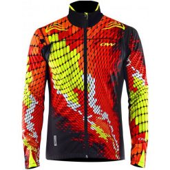 Kurtki sportowe męskie: One Way Kurtka Sportowa Cata Pro Softshell Jkt Black/Orange Print M