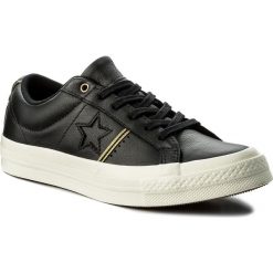 Tenisówki CONVERSE - One Star Ox 159701C Black/Gold/Egret. Czarne trampki i tenisówki damskie Converse, bez wzorów, ze skóry, bez zapięcia. W wyprzedaży za 199,00 zł.