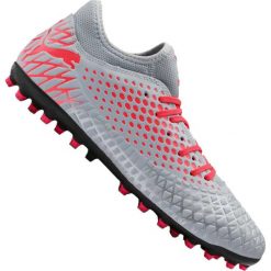 Buty piłkarskie Puma Future 4.4 Mg M 105689-01. Szare buty sportowe męskie Puma, na jesień, z tkaniny, na sznurówki, do piłki nożnej. W wyprzedaży za 289,00 zł.