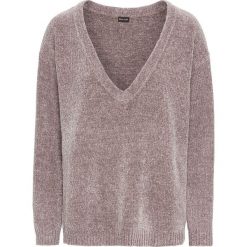 Sweter z szenili bonprix dymny różowy melanż. Różowe swetry damskie bonprix, bez wzorów, bez rękawów, bez kaptura. Za 49,99 zł.