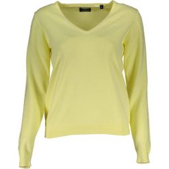 Swetry oversize damskie: Sweter w kolorze żółtym