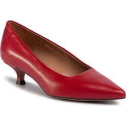 Szpilki R.POLAŃSKI - 1113 Czerwony Lico. Czerwone półbuty damskie R.Polański, bez wzorów, ze skóry, eleganckie, bez obcasa, na obcasie, bez zapięcia. Za 269,00 zł.