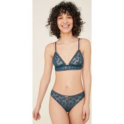 Undiz - Figi Embroderiz. Niebieskie majtki damskie Undiz, s, z haftami, z elastanu. W wyprzedaży za 24,90 zł.