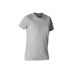Koszulka krótki rękaw do dynamicznej jogi damska. Niebieskie t-shirty damskie marki DOMYOS, xs, z poliesteru. Za 54,99 zł.
