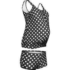 Tankini ciążowe (2 części) bonprix czarno-biały. Czarne stroje kąpielowe ciążowe bonprix, bez wzorów. Za 89,99 zł.