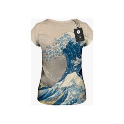 Hokusai Wave women's t-shirt. Szare t-shirty damskie marki Mars from venus, s, bez wzorów, bez kołnierzyka. Za 101,40 zł.
