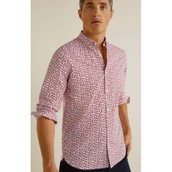Mango Man - Koszula Daisy. Czerwone koszule męskie Mango Man, s, bez wzorów, z bawełny, casualowe, button down, z długim rękawem. Za 139,90 zł.