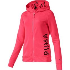 Puma bluza sportowa damska Logo Sweat Jacket Pink Alert M. Różowe bluzy sportowe damskie Puma, m, bez wzorów, bez rękawów, z kapturem. Za 259,00 zł.