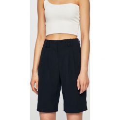 Only - Szorty. Niebieskie szorty damskie ONLY, z haftami, z elastanu, casualowe, z podwyższonym stanem. W wyprzedaży za 79,90 zł.