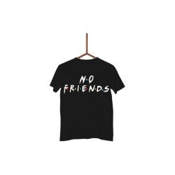 Koszulka no friends Męska. Czarne koszulki męskie Failfake, xl, bez wzorów, bez kołnierzyka. Za 130,00 zł.