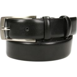 Pasek męski. Czarne paski męskie Gino Rossi, w paski, ze skóry, eleganckie. Za 149,90 zł.