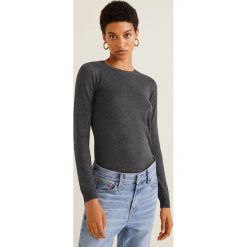 Mango - Sweter Stone. Szare swetry klasyczne damskie Mango, l, z dzianiny, z okrągłym kołnierzem. W wyprzedaży za 69,90 zł.
