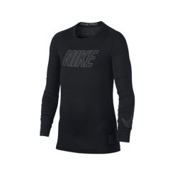 Nike B NP TOP LS COMP, 10 | MŁODZI ATLECI | CHŁOPCY | TOP Z DŁUGIM RĘKAWEM | CZARNY / BIAŁY | XS. Czarne t-shirty chłopięce Nike, bez wzorów, z długim rękawem. Za 161,10 zł.