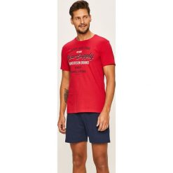 Henderson - Piżama. Czerwone piżamy męskie Henderson, xl, z nadrukiem, z bawełny, bez rękawów. Za 89,90 zł.