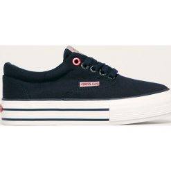 Cross Jeans - Tenisówki. Niebieskie trampki i tenisówki damskie Cross Jeans, bez wzorów, z jeansu, na sznurówki. Za 119,90 zł.