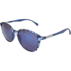 Męskie okulary przeciwsłoneczne w kolorze niebieskim. Niebieskie okulary przeciwsłoneczne męskie marki Hugo Boss Sunglasses, z tworzywa sztucznego, wakacyjne. W wyprzedaży za 279,95 zł.