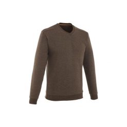 Sweter turystyczny NH150 męski. Pomarańczowe swetry męskie QUECHUA, xs, bez wzorów, z elastanu, bez kołnierzyka, bez kaptura. W wyprzedaży za 29,99 zł.