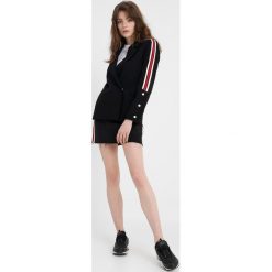 Marynarki i żakiety damskie: Topshop SIDE STRIPE POPPER BLAZER Żakiet black