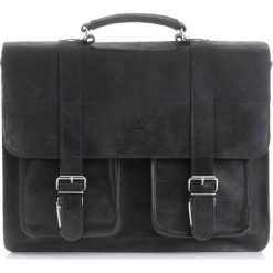 Skórzana teczka torba męska vintage czarna PAOLO PERUZZI GA318 - Czarny. Czarne aktówki męskie Paolo Peruzzi, w paski, vintage. Za 449,99 zł.