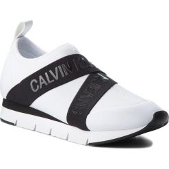 Sneakersy CALVIN KLEIN JEANS - Tonia RE9787 White. Białe półbuty damskie marki Calvin Klein Jeans, z jeansu. W wyprzedaży za 309,00 zł.