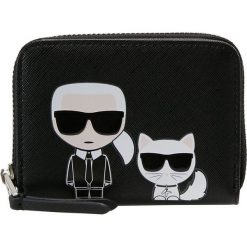 KARL LAGERFELD IKONIK SMALL ZIP WALLET Portfel black. Czarne portfele damskie KARL LAGERFELD. Za 399,00 zł.