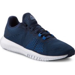 Buty Reebok - Flexagon CN2595 Navy/Blue/Wht/Blue. Niebieskie buty sportowe męskie Reebok, z tworzywa sztucznego, bez zapięcia, na fitness i siłownię. W wyprzedaży za 269,00 zł.