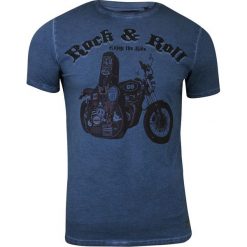 Męska Koszulka (T-shirt) - Brave Soul - Motor i Gitara, Rock n Roll TSBRSSS18TRIPniebieski. Niebieskie koszulki męskie Brave Soul, m, z nadrukiem, z tkaniny, casualowe, bez kołnierzyka, bez rękawów. Za 59,00 zł.