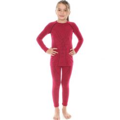 Bielizna chłopięca: Brubeck Bielizna termoaktywna dziewczęca komplet Extreme Merino różowa r. 92-98 (KP10030)