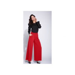 Spodnie damskie palazzo w kolorze czerwonym. Czerwone spodnie damskie Bien fashion, xl, bez wzorów, z tkaniny. Za 159,00 zł.