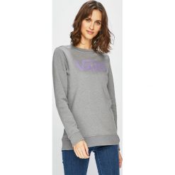 Vans - Bluza. Szare bluzy damskie z nadrukiem marki Vans, s, z bawełny, bez kaptura. Za 239,90 zł.