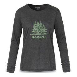 Dakine Ladies T Kobiety Pine Island L / S T Tech 10001522 Czarny Heather-W18 (rozmiar M). Brązowe bluzki sportowe damskie Dakine, s, bez wzorów, bez kołnierzyka, bez rękawów, bez kaptura. W wyprzedaży za 97,00 zł.