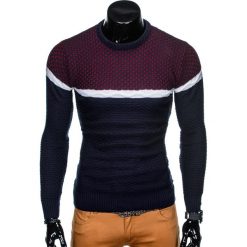 Swetry męskie: SWETER MĘSKI E131 - GRANATOWY