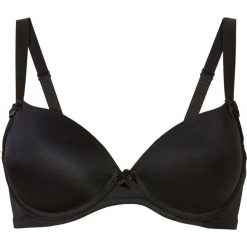 Biustonosz z usztywnianymi miseczkami bonprix czarny. Czarne biustonosze bonprix, bez wzorów. Za 49,99 zł.