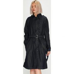 G-Star Raw - Płaszcz. Niebieskie kurtki damskie G-Star RAW, s, w paski, z bawełny, retro. W wyprzedaży za 449,90 zł.
