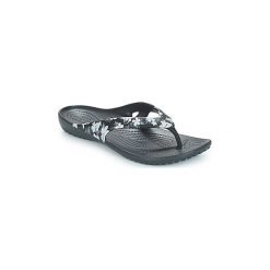 Japonki Crocs KADEE II SEASONAL FLIP W. Czarne klapki damskie Crocs, bez wzorów, bez obcasa. Za 89,00 zł.