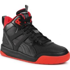 Sneakersy PUMA - Backcourt Mid Jr 374411 03 Blac/Black/Red/Shadow/Silver. Czarne trampki chłopięce Puma, bez wzorów, ze skóry ekologicznej, bez zapięcia. Za 299,99 zł.