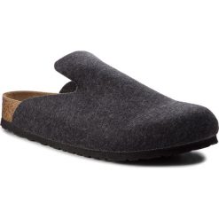 Kapcie BIRKENSTOCK - Davos 1011220 Anthracite. Szare kapcie męskie Birkenstock, z materiału, bez zapięcia. W wyprzedaży za 189,00 zł.